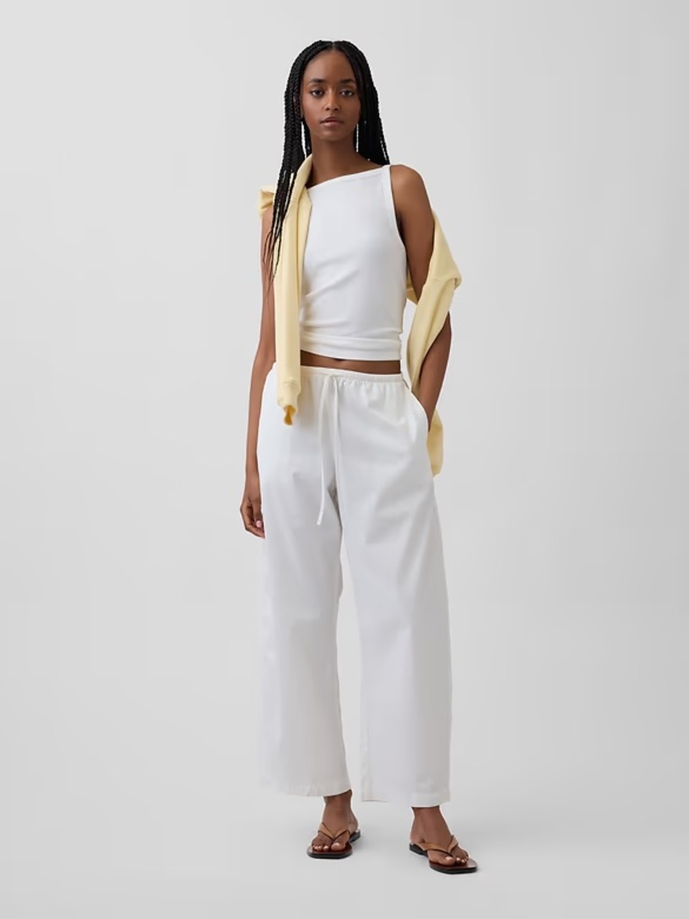 GAP Poplin Easy Barrel Pants